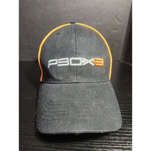 P90X3 Black Orange Accent Baseball Cap Extreme‎ Fitness Accelerated Hat